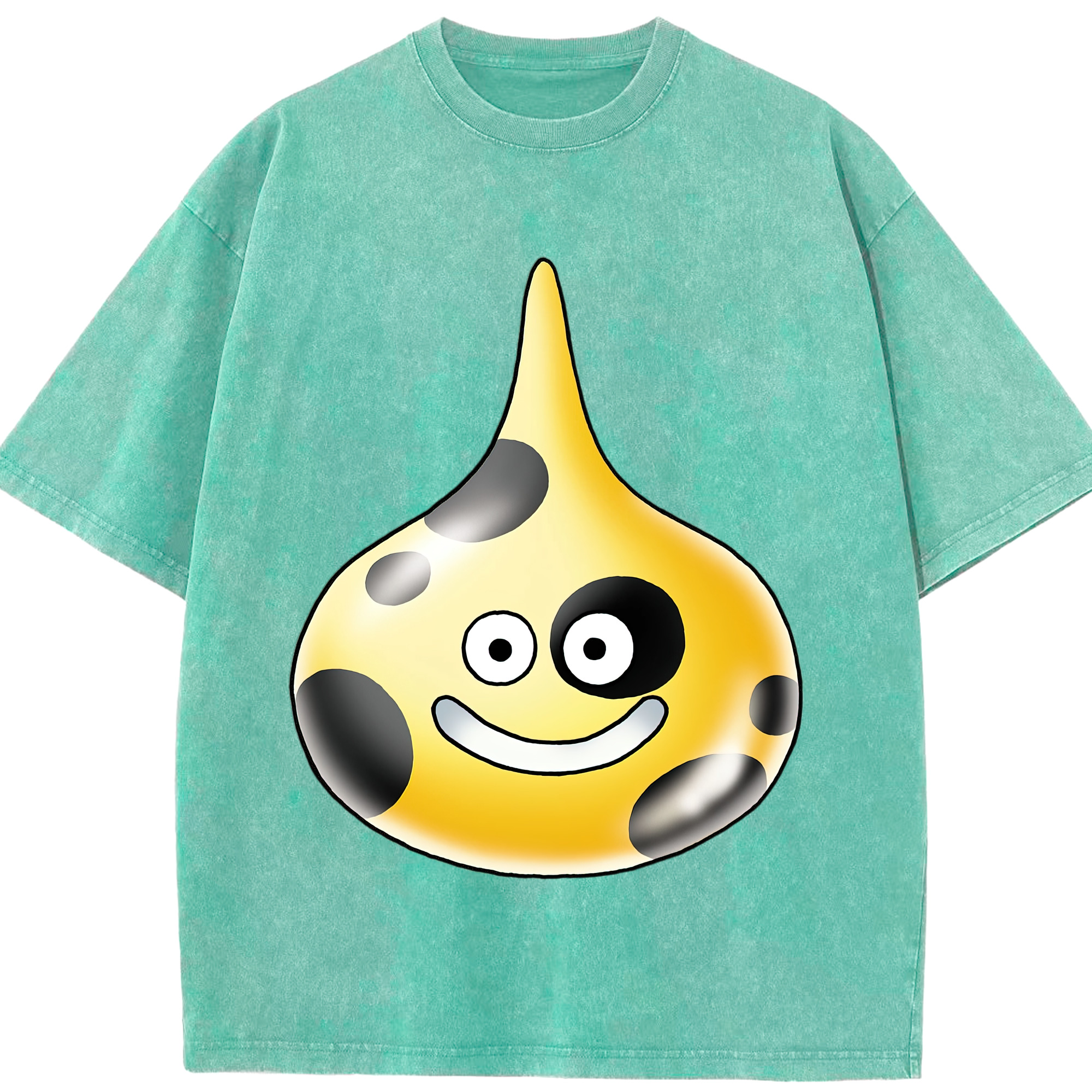 （画像用） ドラゴンクエスト Doragon Kuesuto Dragon Quest 綿100% ヴィンテージ風 半袖Tシャツ（フロントプリント）